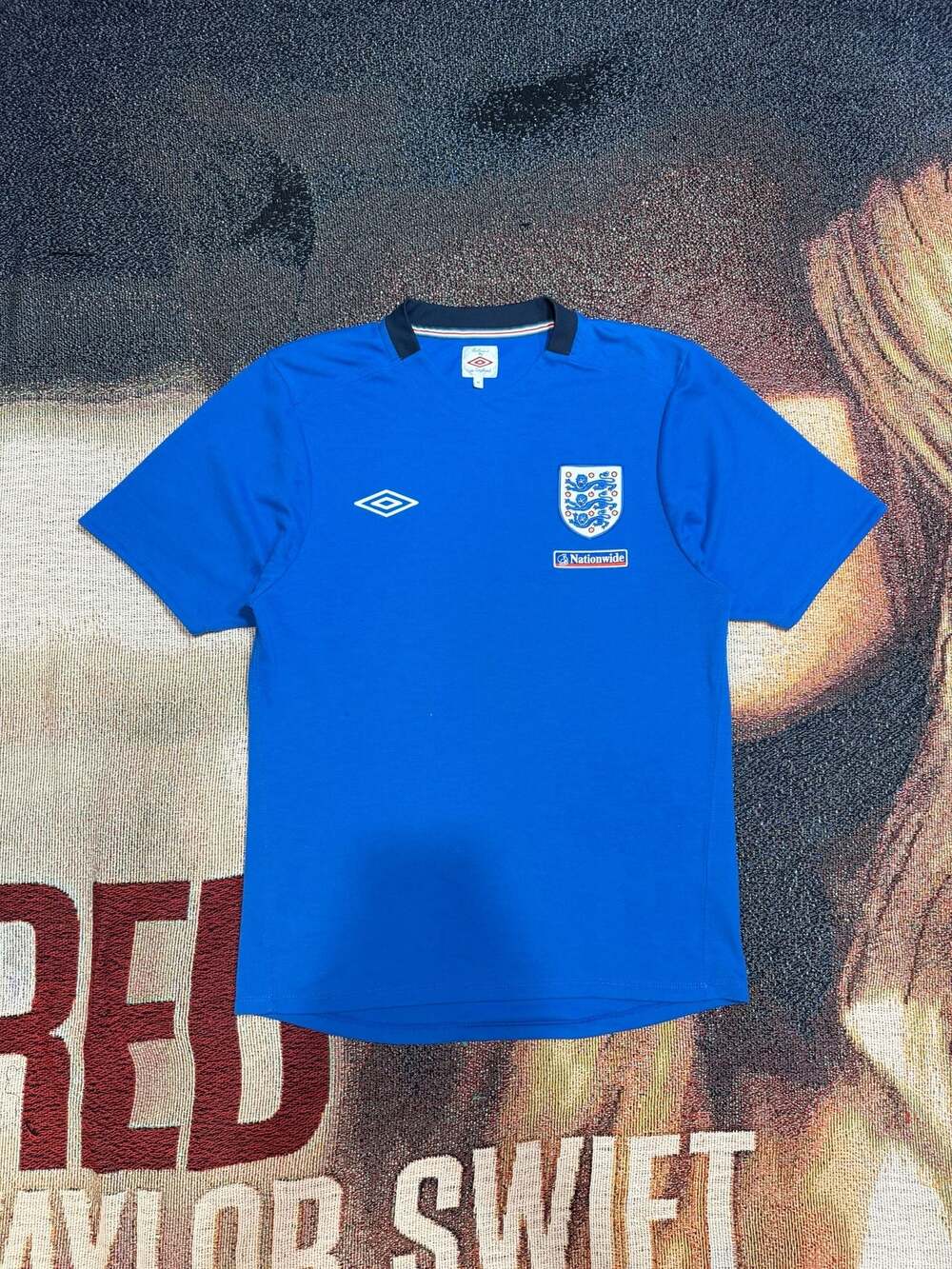 2010-11 Blue Umbro England Football Training  Cotton Tee